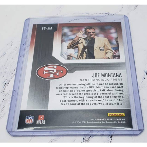 2022 Panini Score Football First Ballot Joe Montana FB-JM San Francisco 49ers - Picture 4 of 4